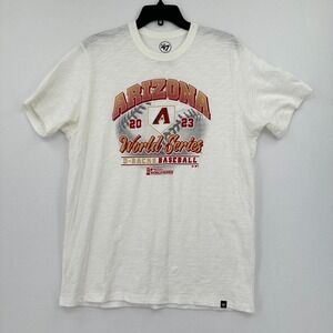 '47 Arizona Diamondbacks T-shirt Mens L White Red 2023 World Series Baseball MLB